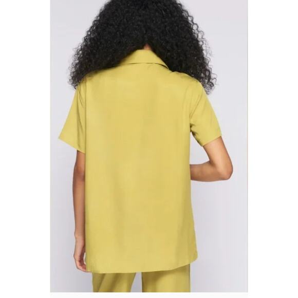 KOTN Flow Unisex Button Down Short Sleeved Top – Chartreuse Yellow Size S - Picture 2 of 8